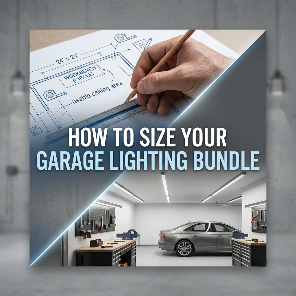 How to Size Garage Lighting Bundles for Real Workshops