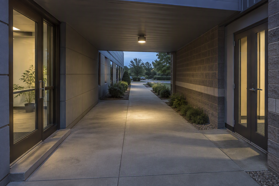 Covered Walkway Lighting: Planning a Commercial Connector