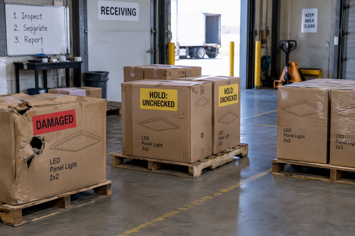 Damaged Lighting Shipment: Separate the Affected Units From the Rest of the Order