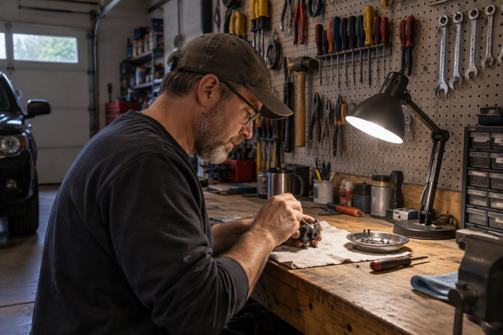 Garage Lighting for a Workbench That Faces a Wall of Tools