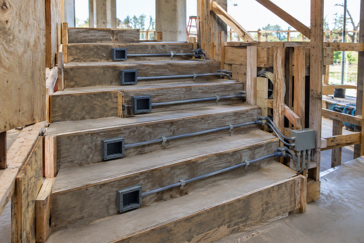 How to Install Recessed Step Lights in Concrete Stairs
