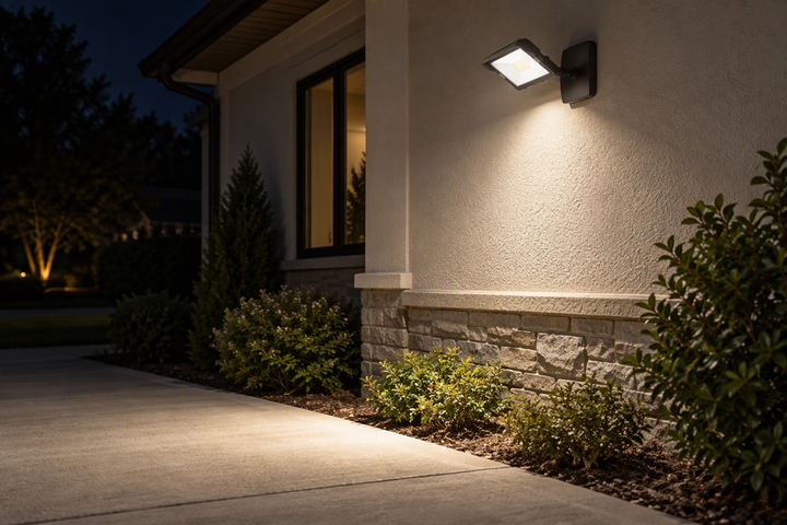 Can One Exterior Floodlight Serve Both a Wall and the Ground?