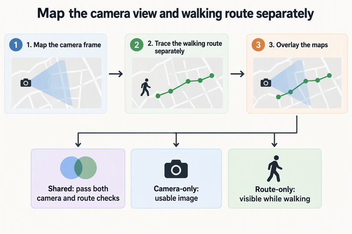 Outdoor Security Lighting for Cameras: Review the Camera View Separately From the Walking Route
