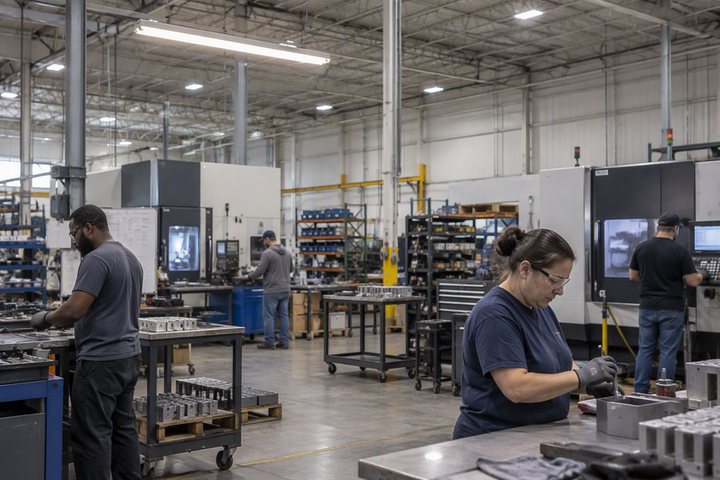 High-Bay Lighting for Production Cells With Different Machine Orientations