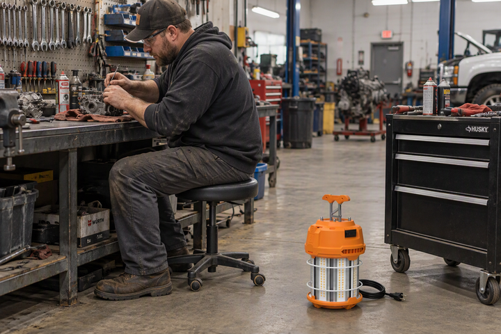 Lighting a Rolling Repair Cart: Decide What Should Stay Fixed and What Should Move