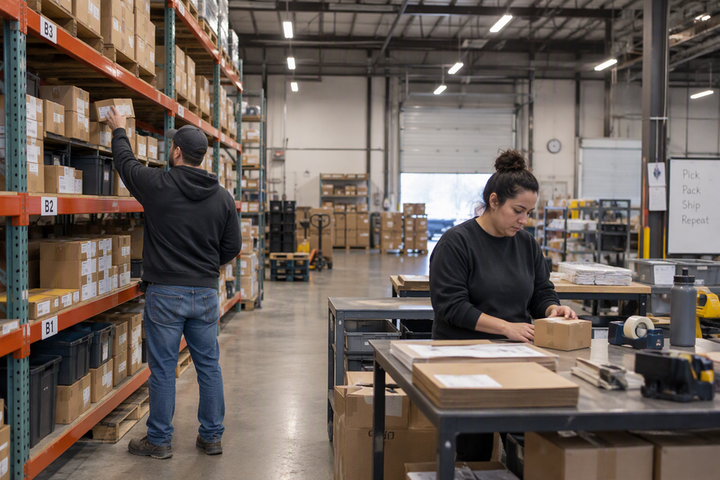 Can One Warehouse Lighting Layout Serve Both Picking and Packing?