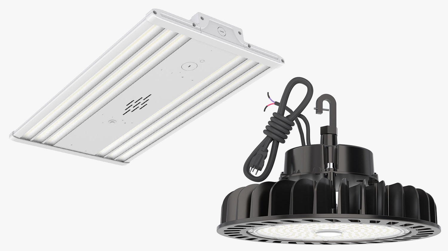 Linear high bay LED lights and high bay LED lights