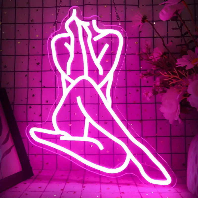 Sexy Lady Neon Sign | Pink Light | Home Decor – Hyperlite