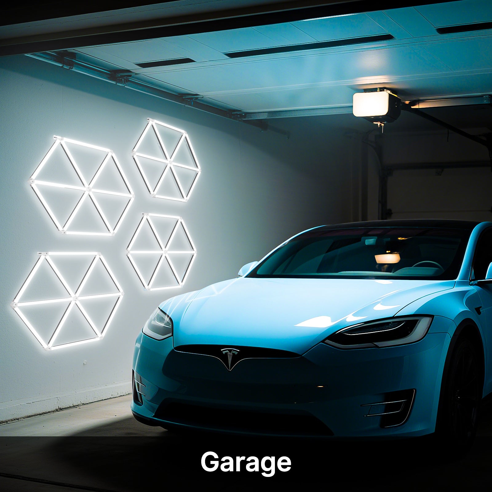 Geometric LED light - garage