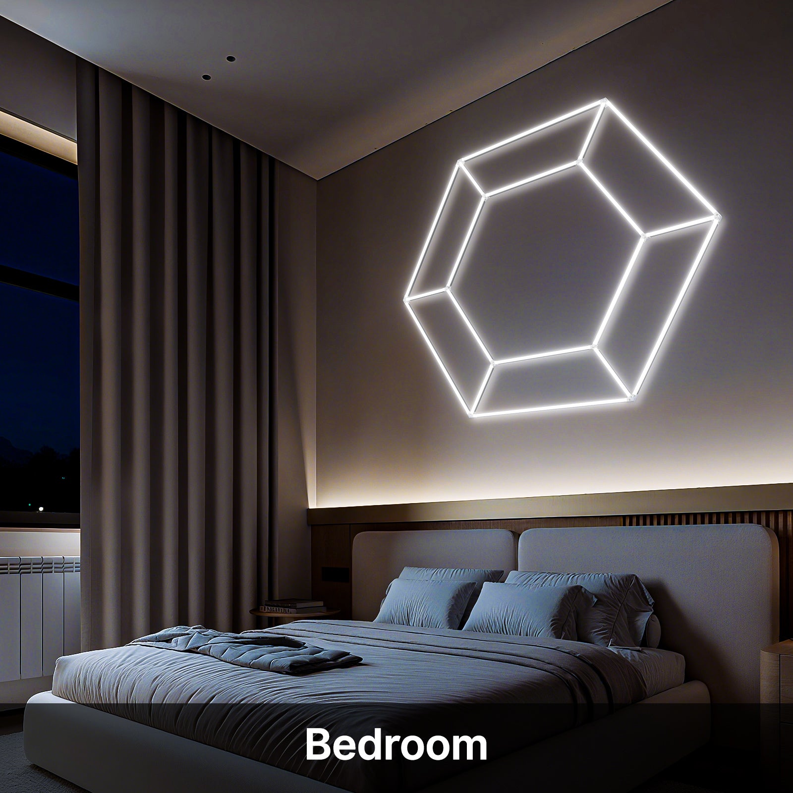 Diamond LED light - bedroom