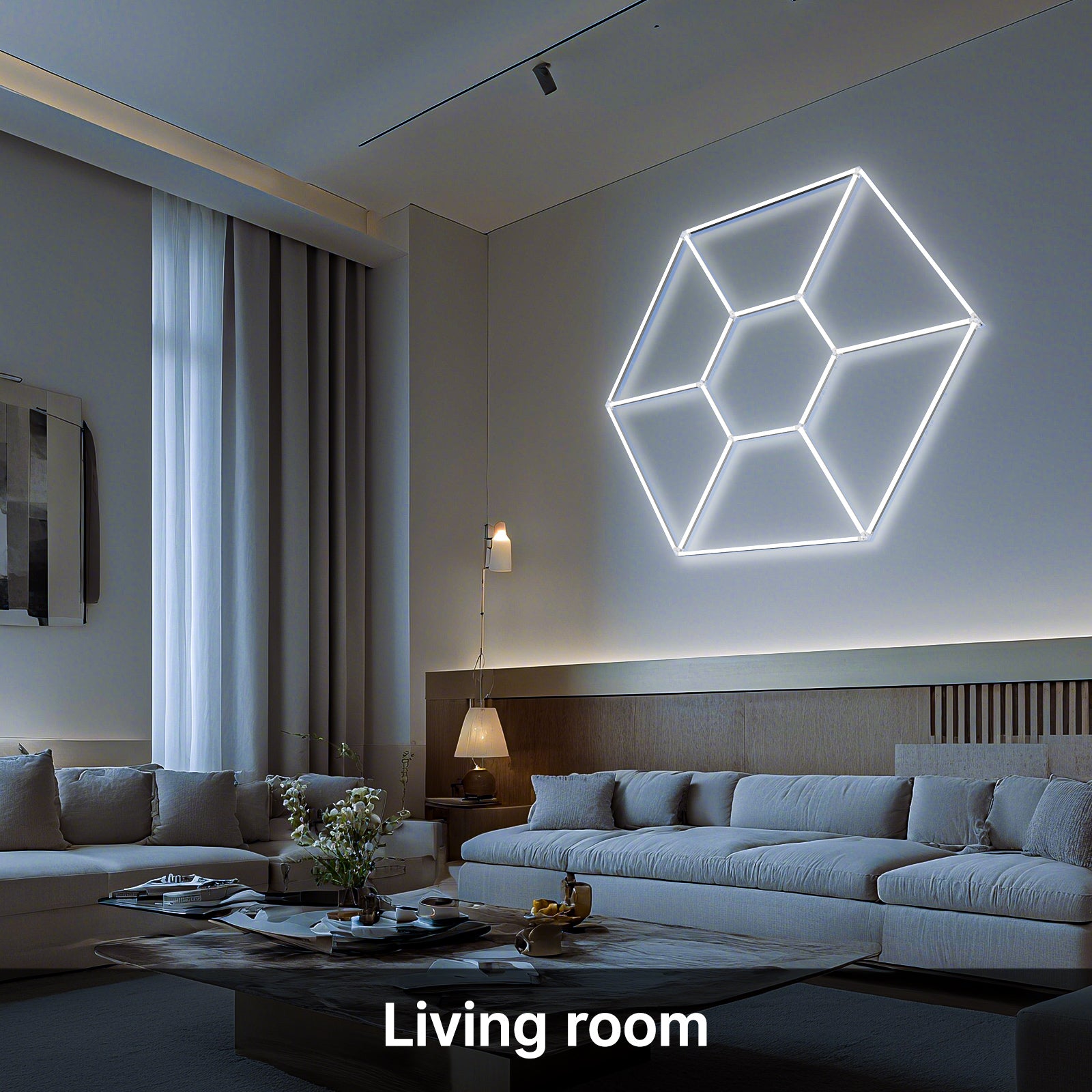 Hexagon light - living room