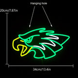 Eagle Head dimensions 13.4inch by 7.9inch