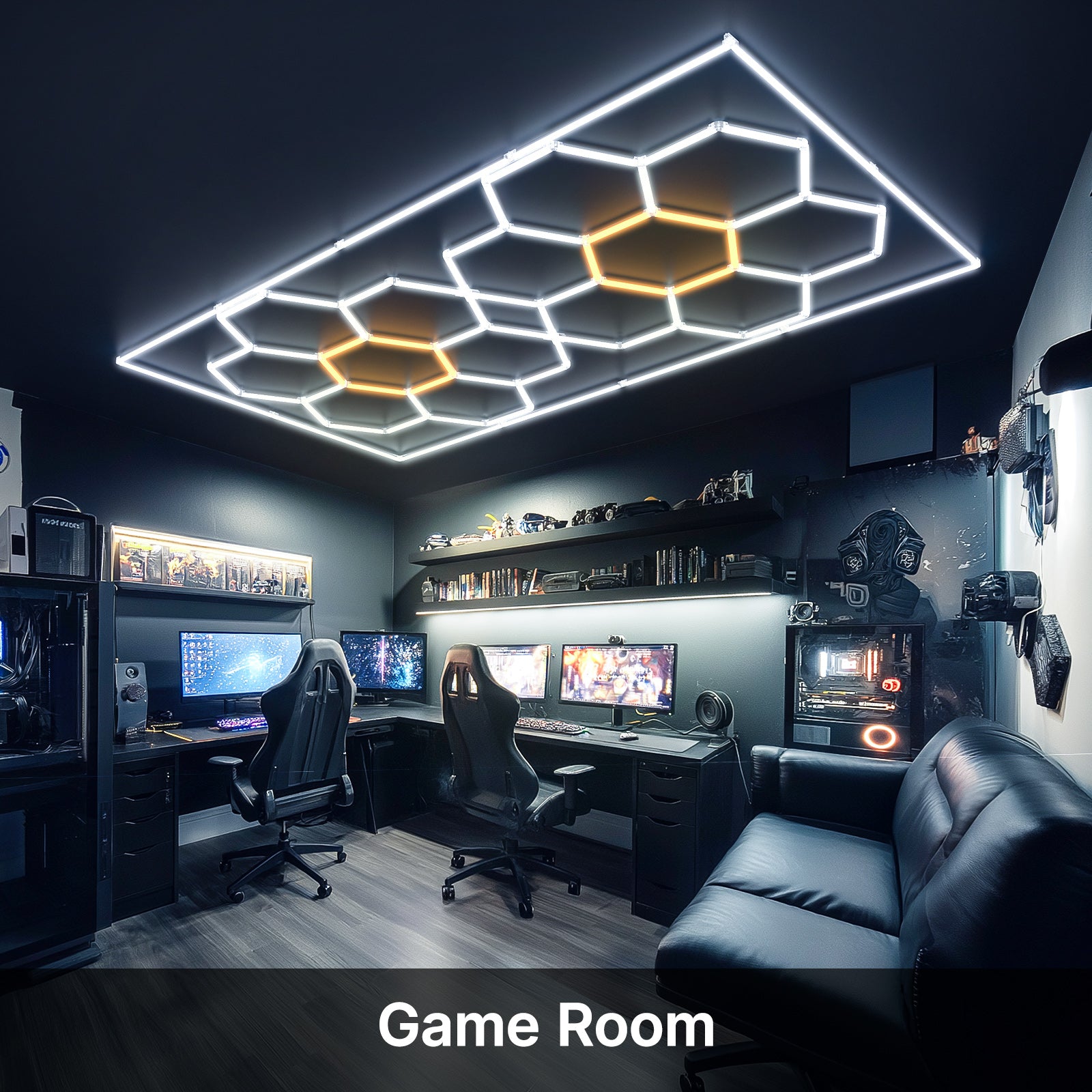 Hexagon LED Lights - Game Room