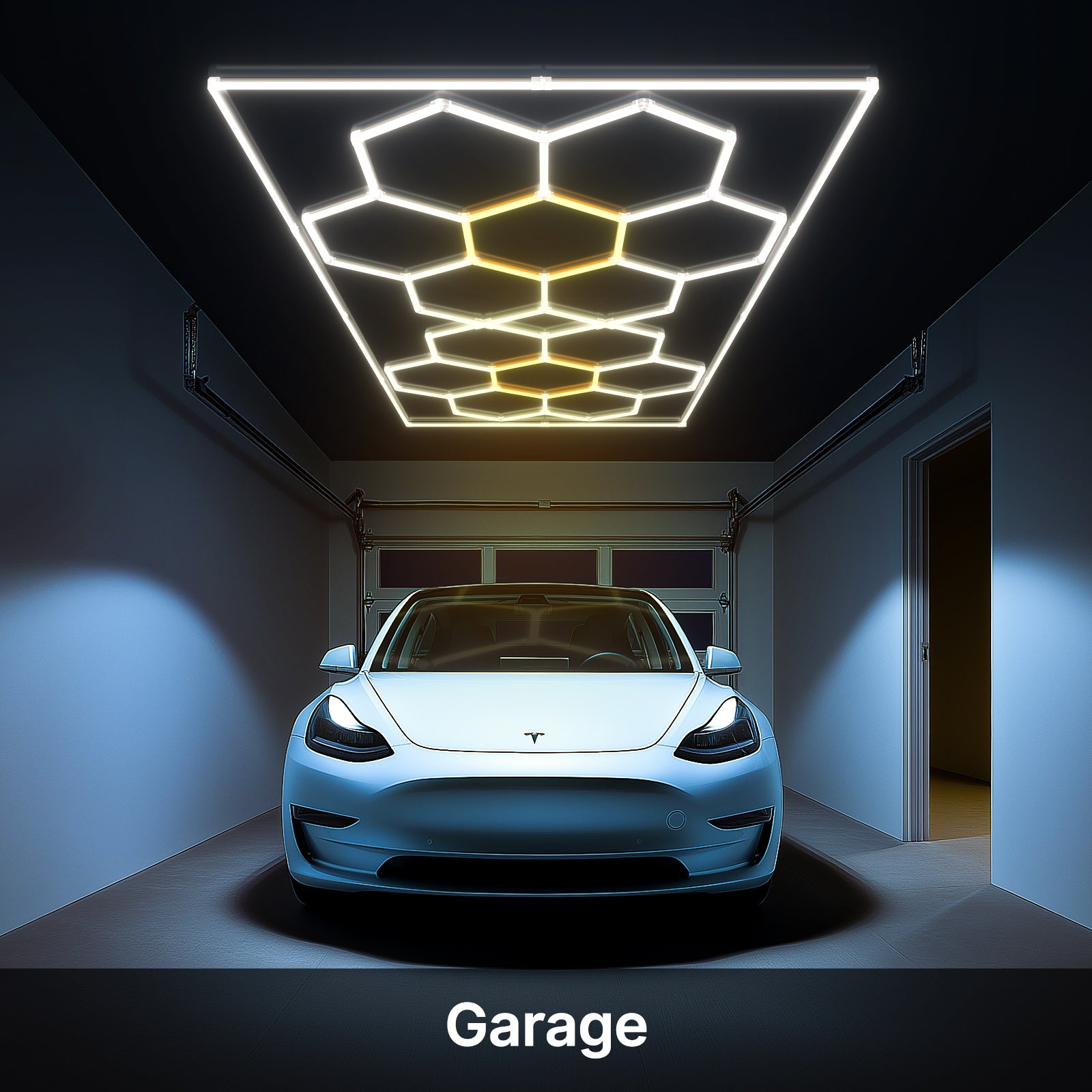 Hexagon LED Lights - Garage