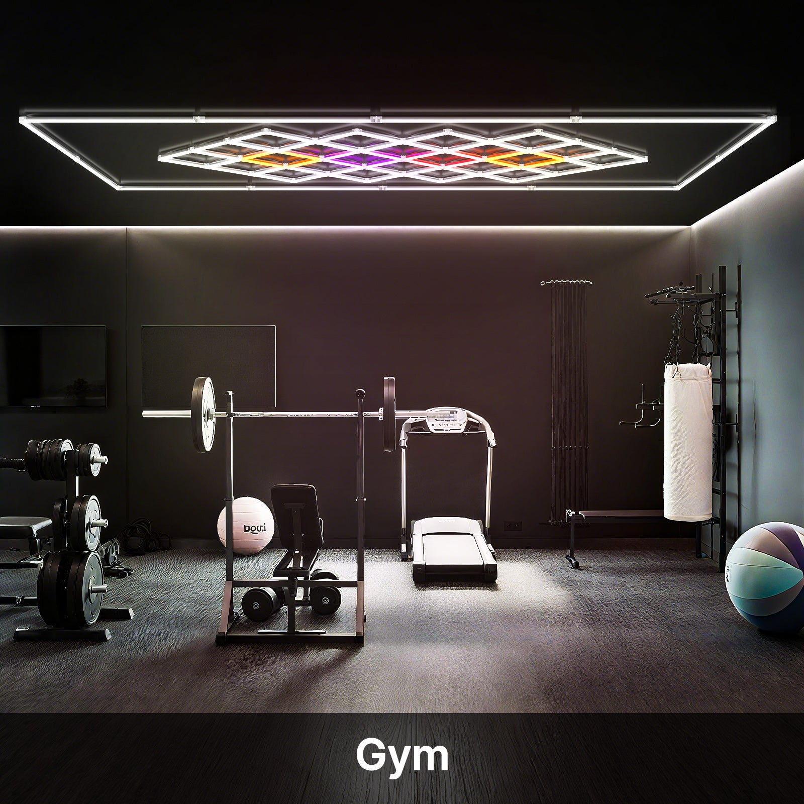 Hexagon LED lights -gym