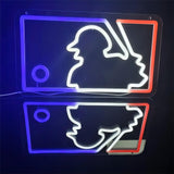 LED Neon Sign: Man Playing Baseball - Unique Wall Decor