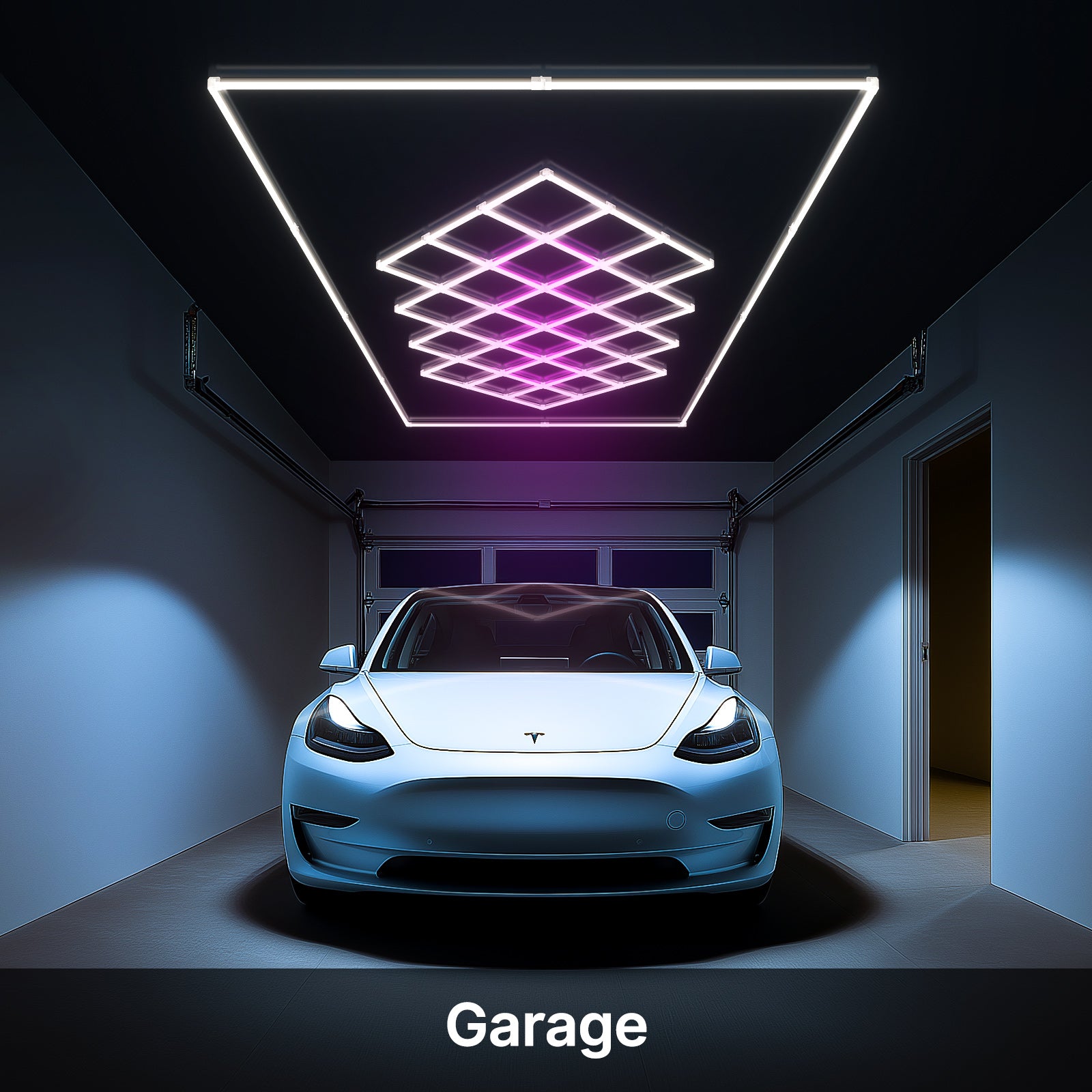 Hex LED lighting - garage