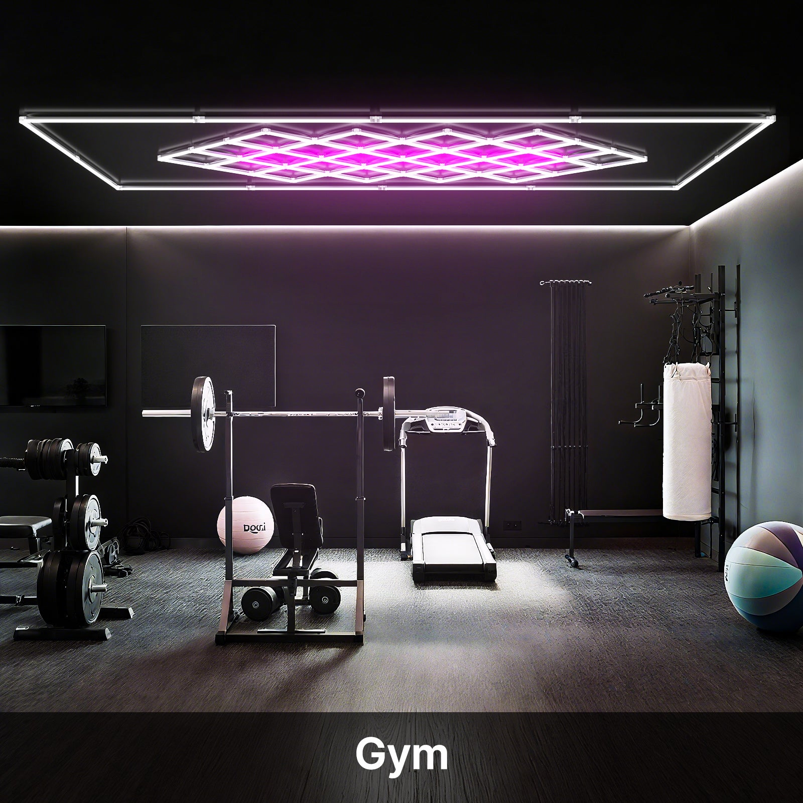 Hex LED lighting - gym