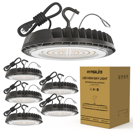 Luz de bahía alta Hyperlite - Serie Saturn - 100W/150W/200W, 5000K, 120V SOLAMENTE 