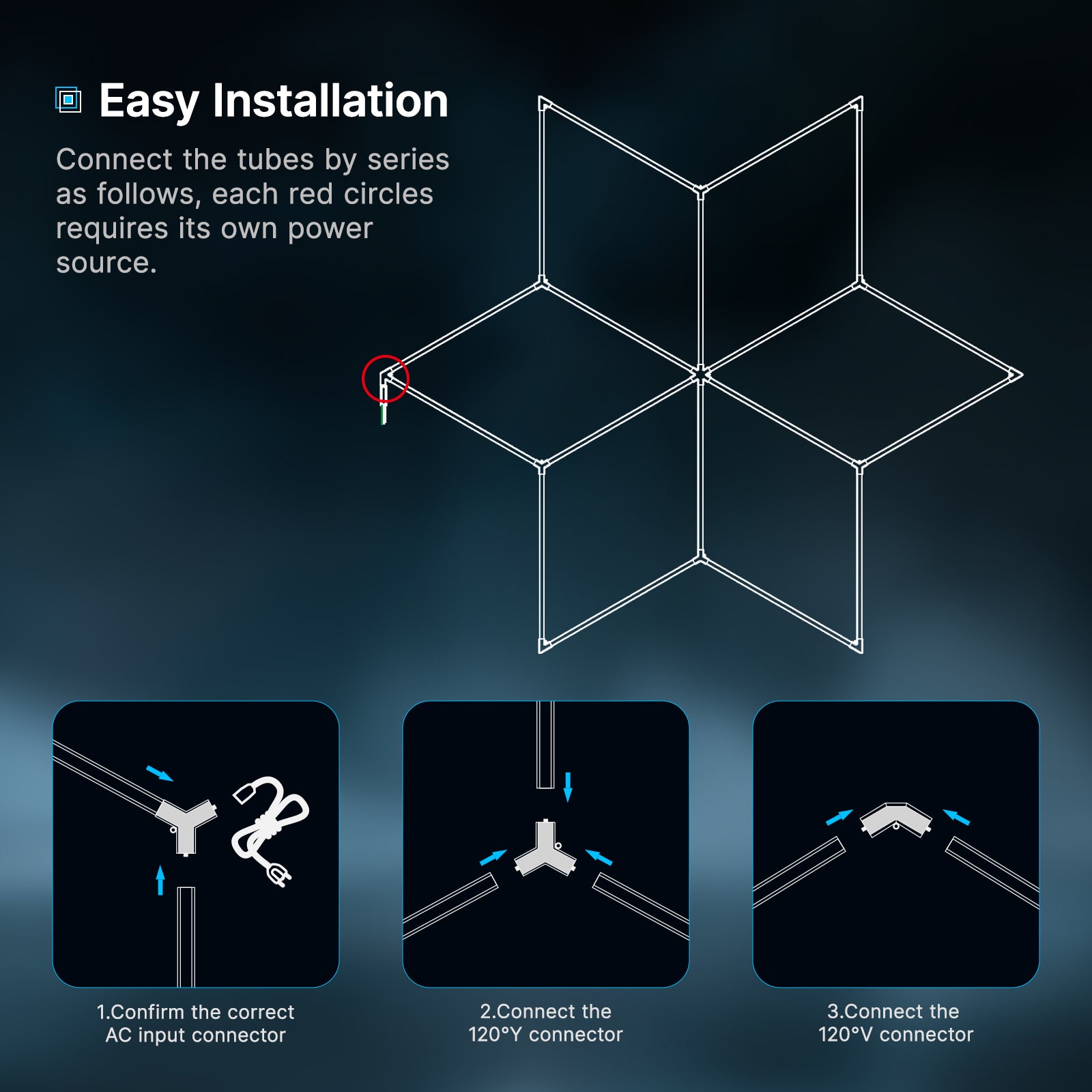 Hyperlite LED light wall installation