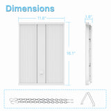 Dimensions of 105W Ray series linear high bay light.