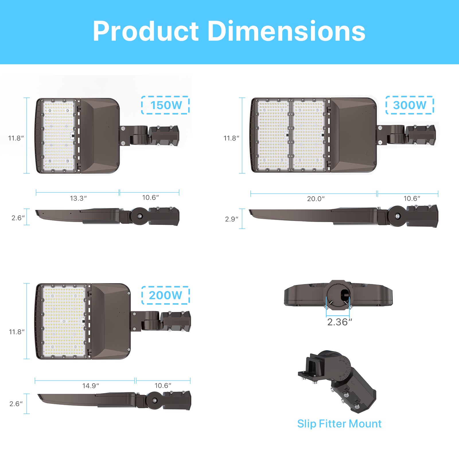Hyperlite Led Parking Lot Lights - Hope Series (SFM)