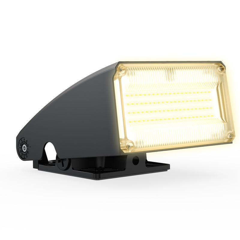 Wall Pack Light - Wall E series, 7800lumens, AC 120V Only, Optional Dusk to Dawn