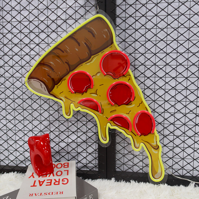 Pizza slice LED neon sign