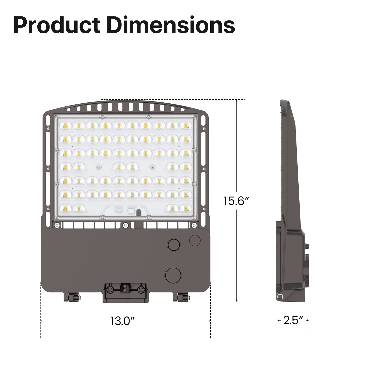 Parking Lot LED Light Dimensions - HPPK01 Series