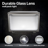 Glass lens wall pack lights 