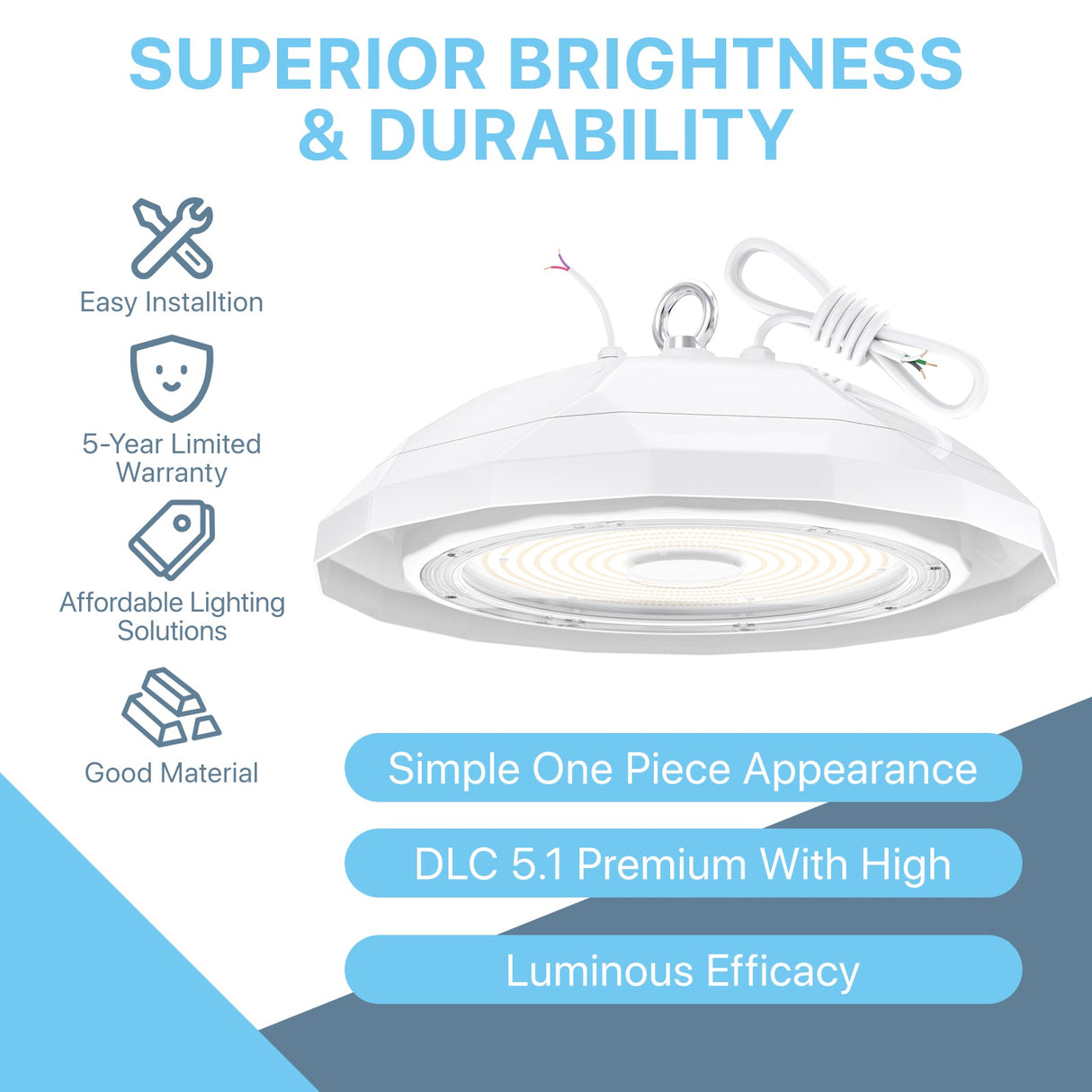 dlc certification superior brightness and durability shop lights