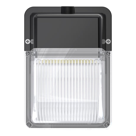 LED Mini Wall Pack Light with Photocell, Bronze, 3600 lumens, 5000K, AC 120V