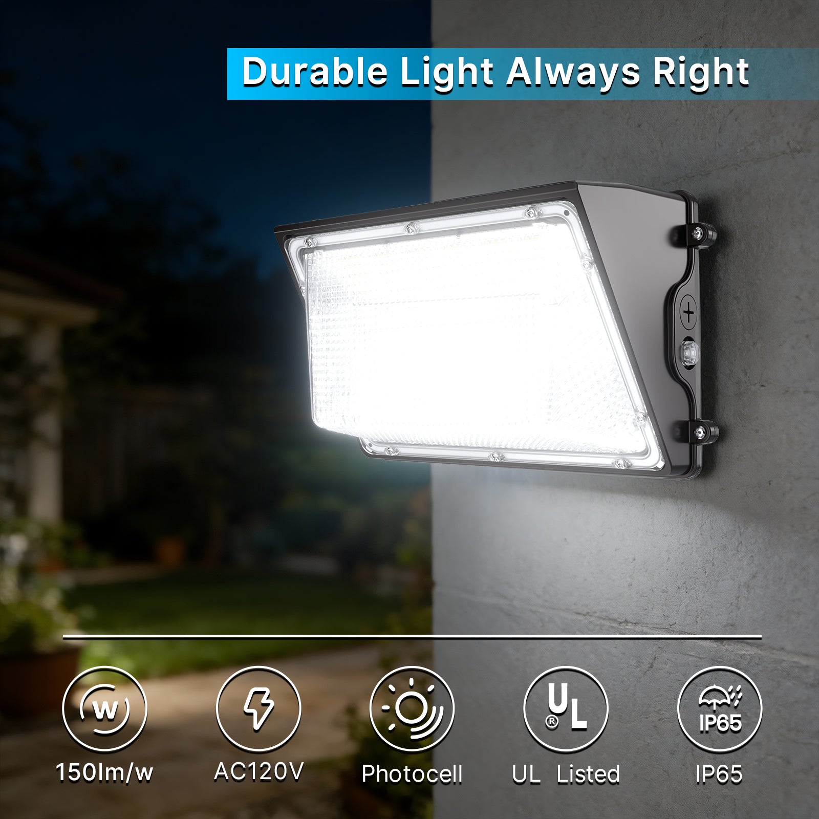 Wall Pack Light with Photocell
