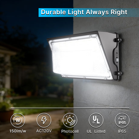 Wall Pack Light with Photocell