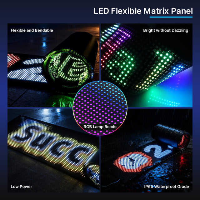 Large Programmable Led Sign Programmable LED Sign | Bendable Creative Display – Hyperlite