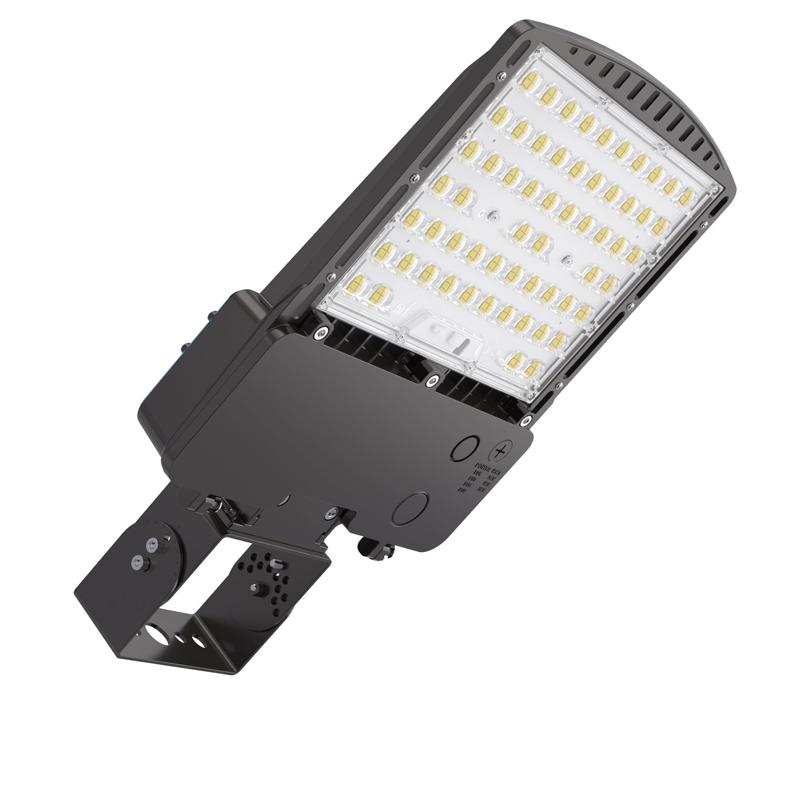 Black LED parking lot light fixture, HPPK01 Series