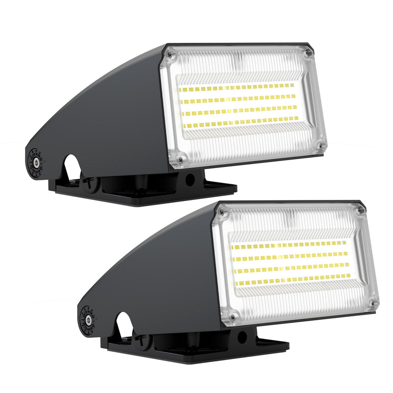 Wall Pack Light - Wall E series, 7800lumens, AC 120V Only, Optional Dusk to Dawn