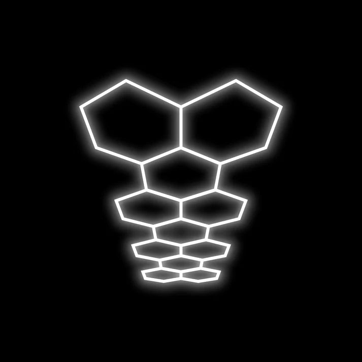 Hexagon Garage Light 11 Grids Design