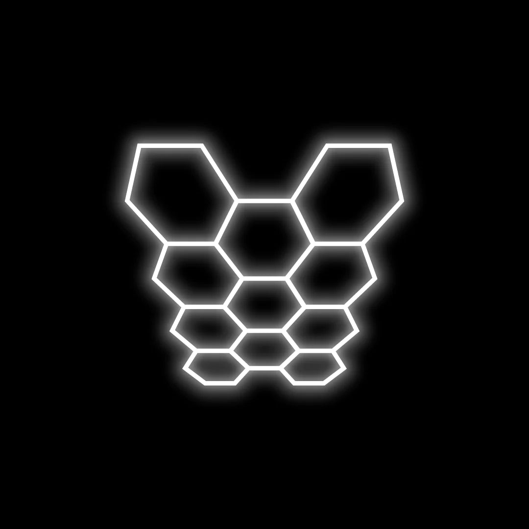 Dimmable Hexagon Garage Lights - 11 Grid (11 x 8 ft)