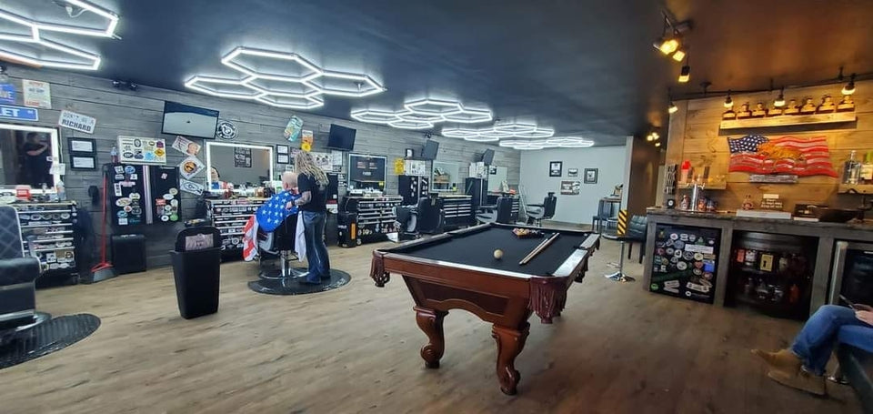 Modular hexagon lights providing bright, uniform task illumination for precision work.