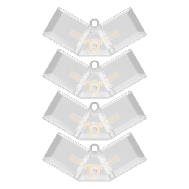 Hyperlite Gen 2 Hexagon LED Lights 120° V Connectors, Clear fire-resistant plastic, for garage light.