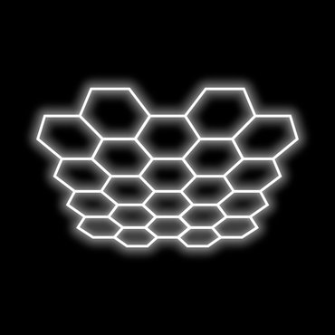 Hyperlite Hexagon Garage Lights - 22 Grid (17 x 14 ft)