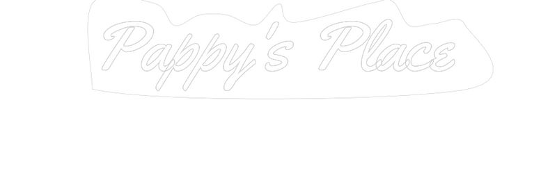 Pappy's Place neon sign custom design