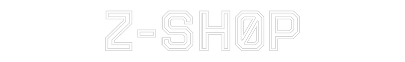 Z-SHOP custom neon sign in white outline