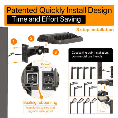 Wide-Beam Parking Lot LED
