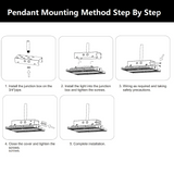 Pendant Mounting installation instruction of linear high bay light.