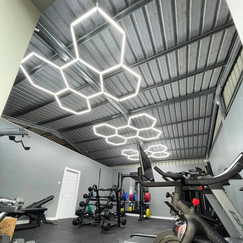 Hyperlite Hexagon Garage Lights Gen 2 - Modern gym lighting