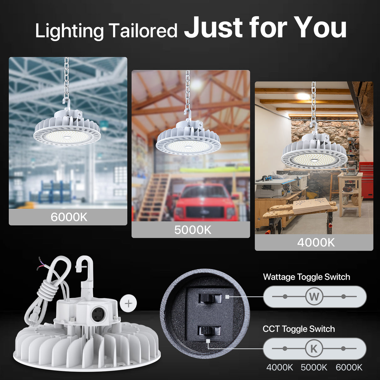 LED High Bay Light with adjustable color temperature