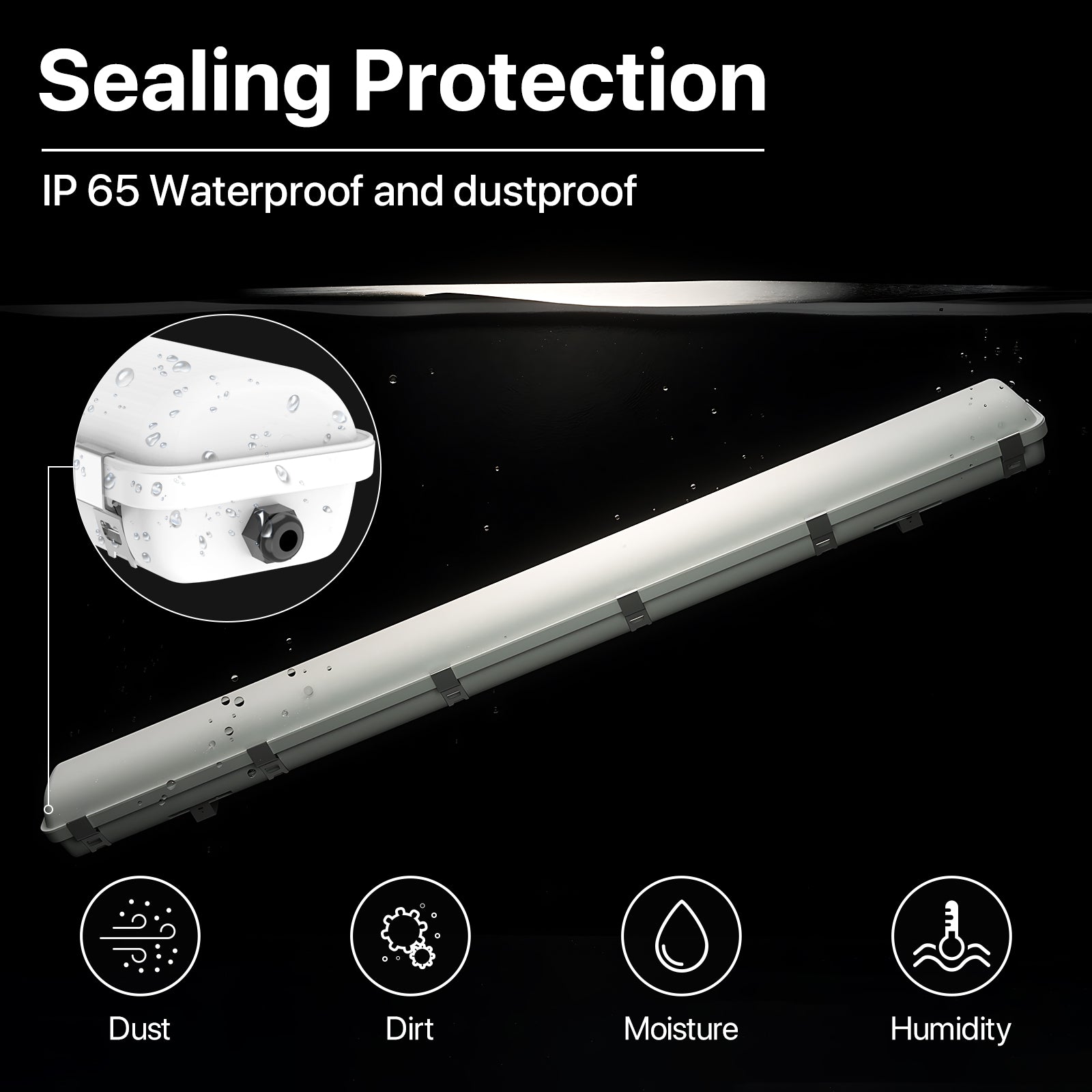 LED Vapor Tight Light - IP65 Waterproof and dustproof