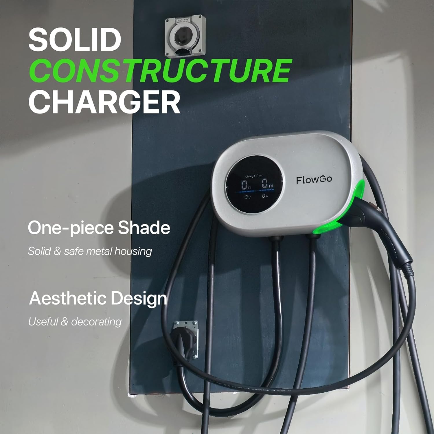 Smart EV charger with motion display